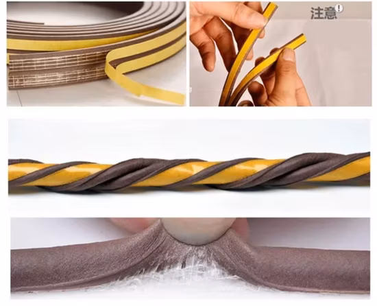 Sponge Profiles Flat Rubber Seal Rubber Extrusion
